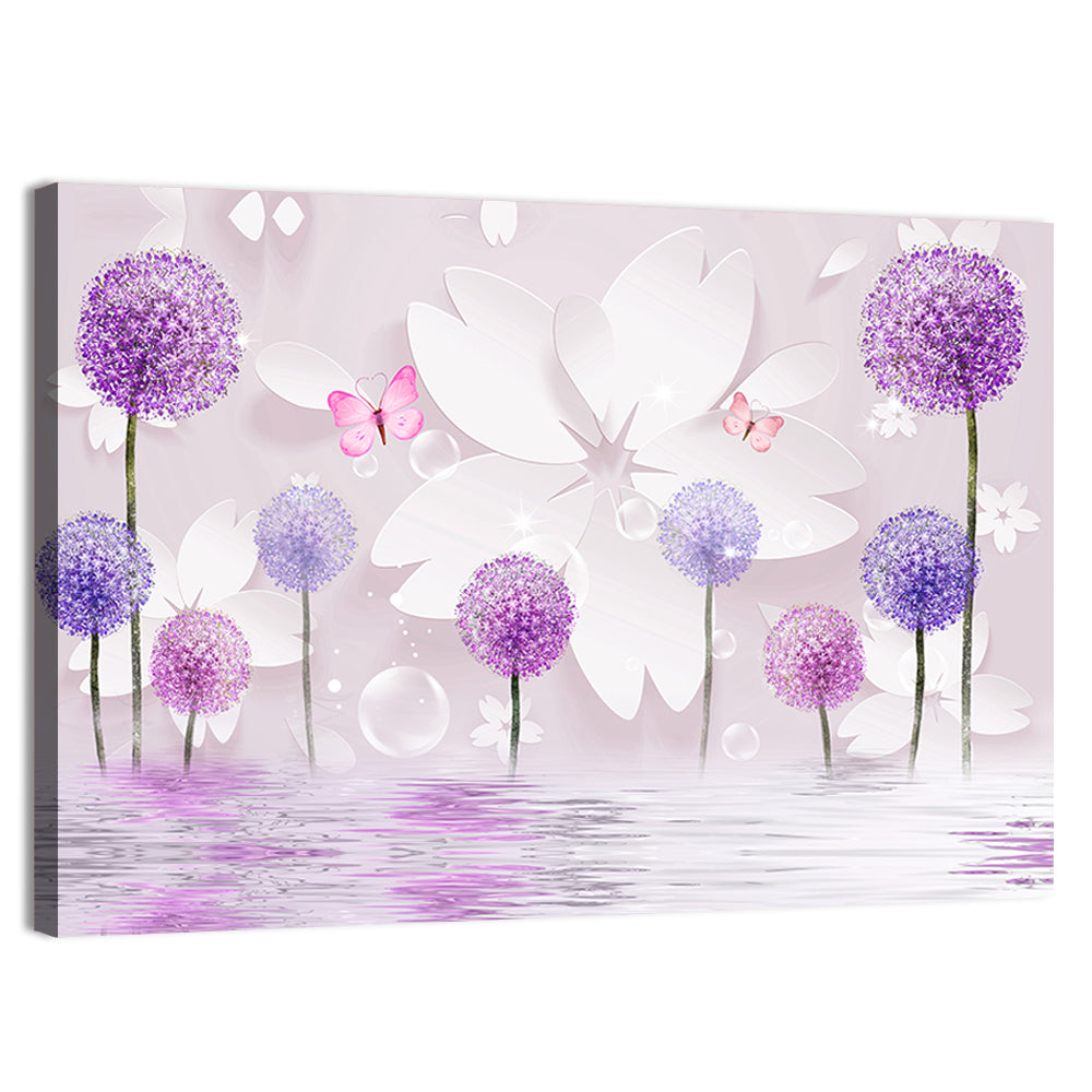 Eastern Floral Ornament Wall Art, canvas print, landscape