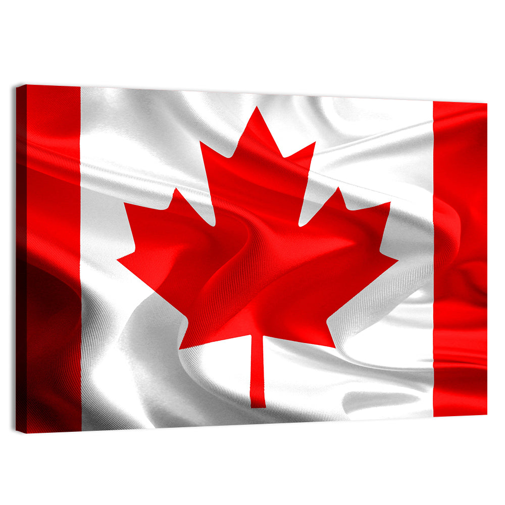 Waving Canadian Flag Wall Art, canvas print, landscape