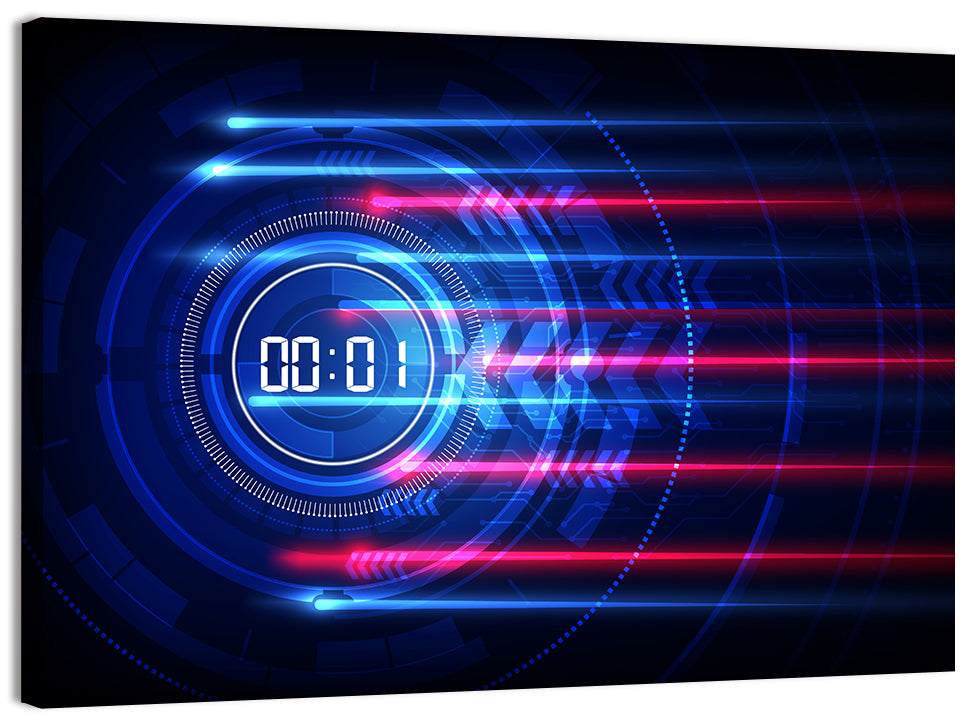 Digital Timer Concept Wall Art, canvas print, landscape