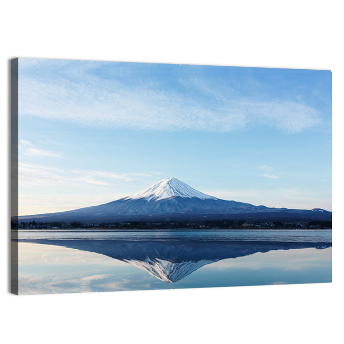 Mount Fuji Reflection Wall Art as a canvas print