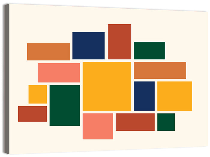 Geometric Mosaic Mood Board Wall Art as a canvas print