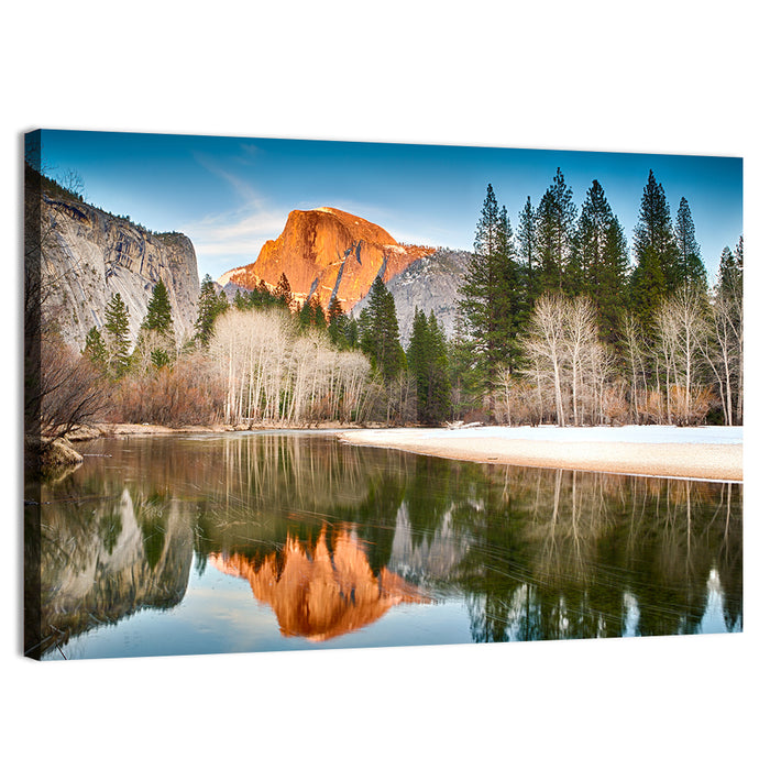 Half Dome Reflection, Yosemite Wall Art as a canvas print