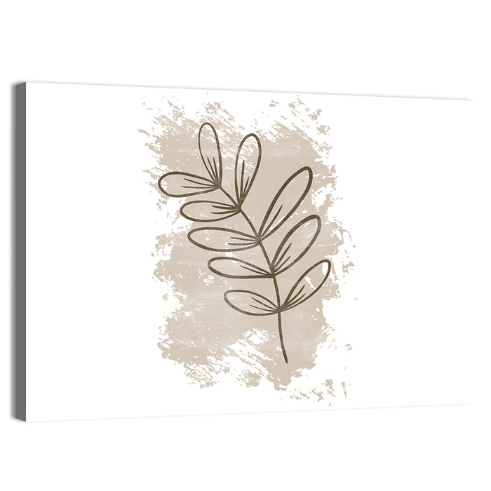 Centered Leaf Study Wall Art as a canvas print