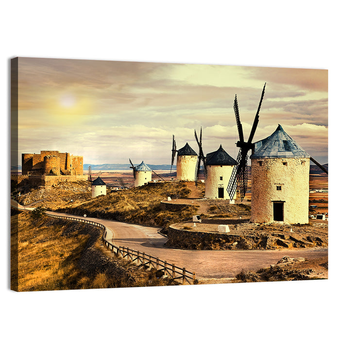 Windmills of Consuegra, Spain Wall Art as a canvas print