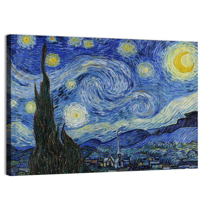 Starry Night Over Saint-rémy Wall Art as a canvas print