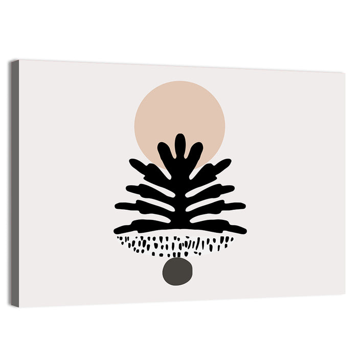 Textured Tropical Tree Wall Art as a canvas print