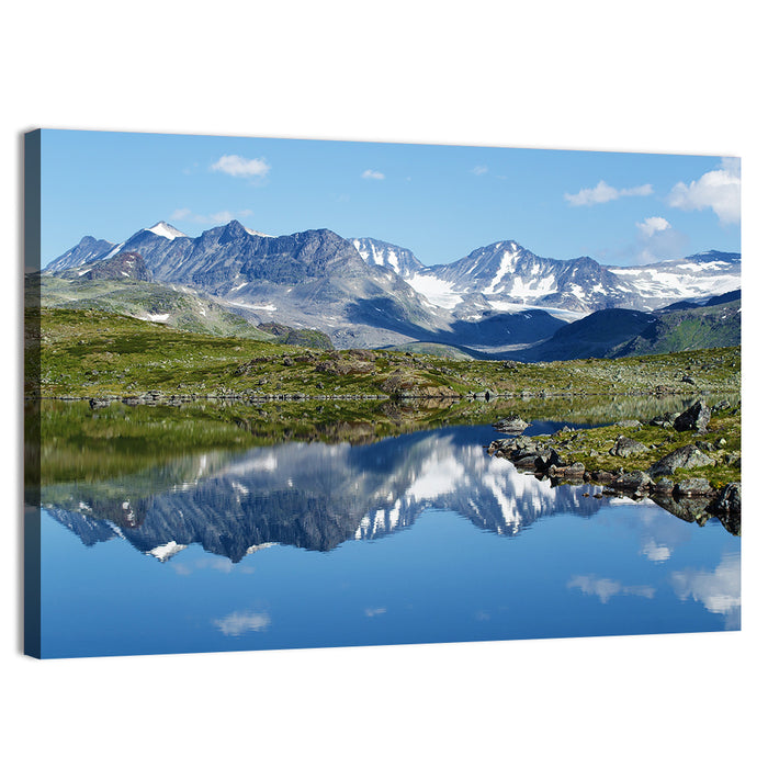 Jotunheimen Mountain Lake Wall Art as a canvas print