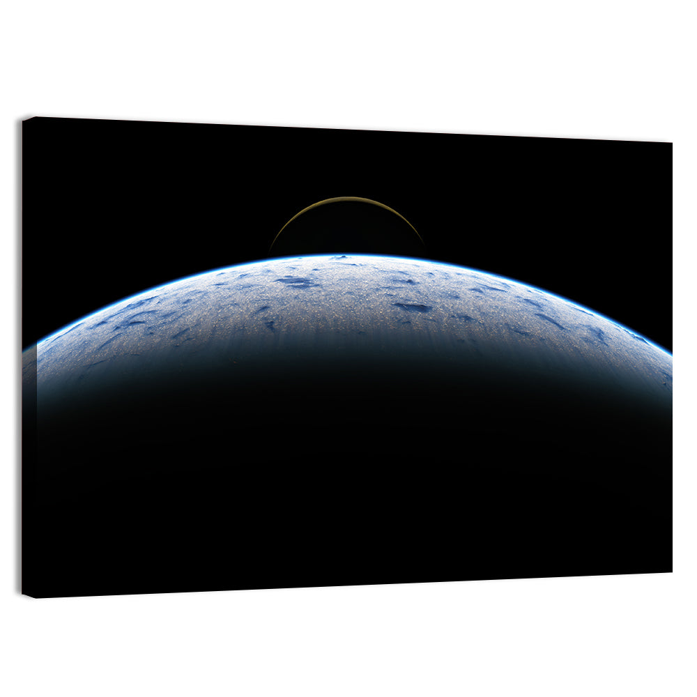 Earth & Moon From Space Wall Art