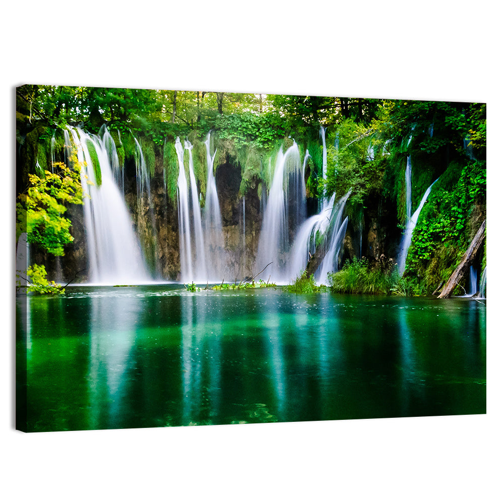 Plitvice Lakes Waterfalls Wall Art, canvas print, landscape