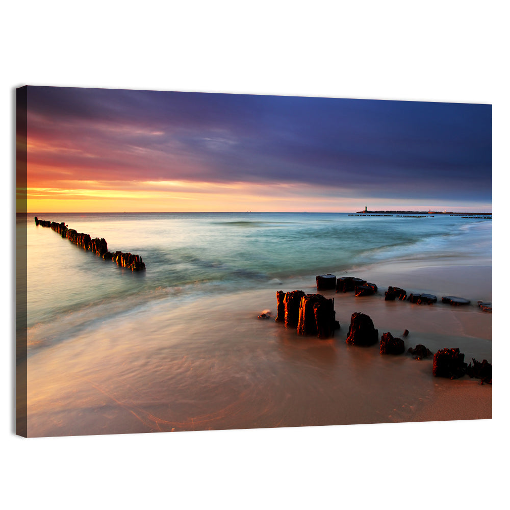 Poland Beach Sunrise Wall Art, canvas print, landscape