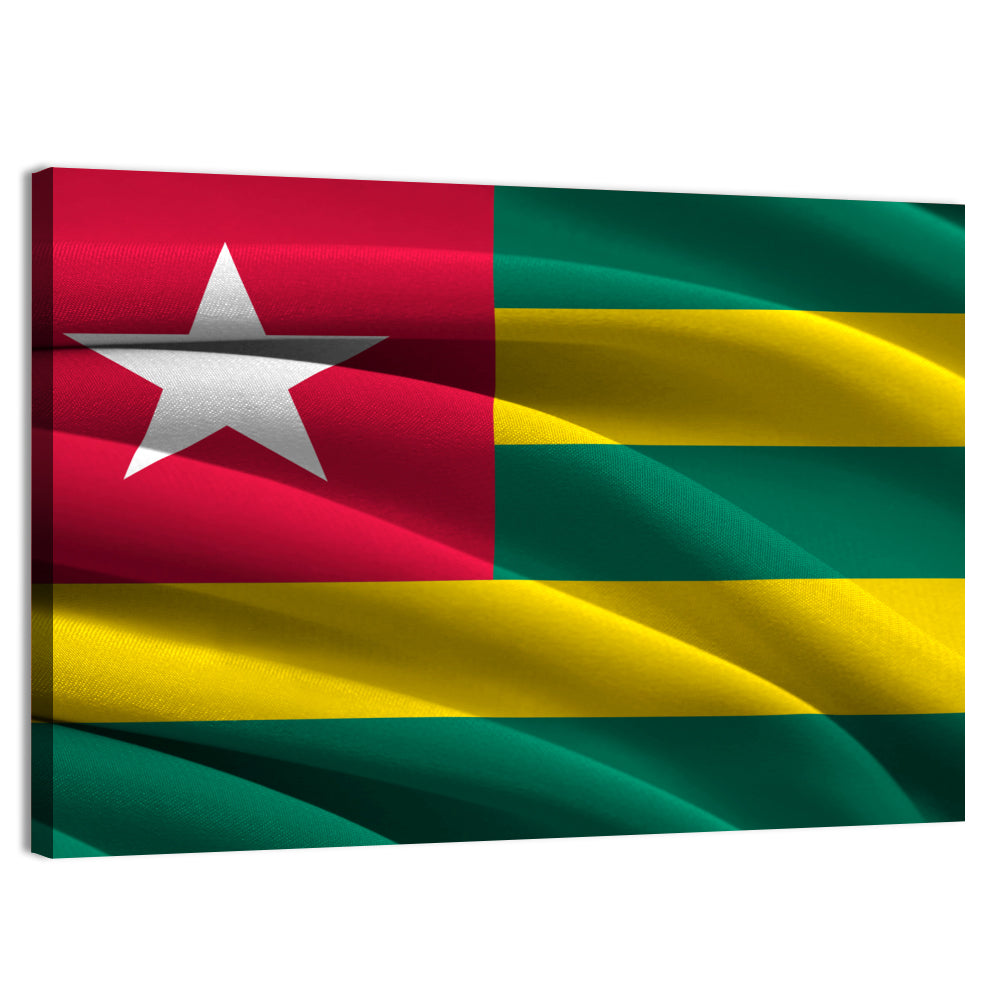 Togolese Flag Wall Art, canvas print, landscape