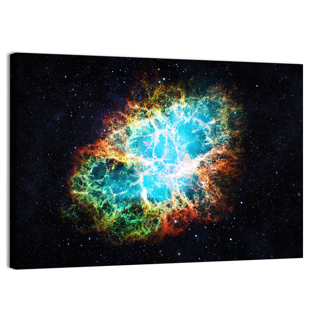 Crab Nebula Wall Art, canvas print, landscape