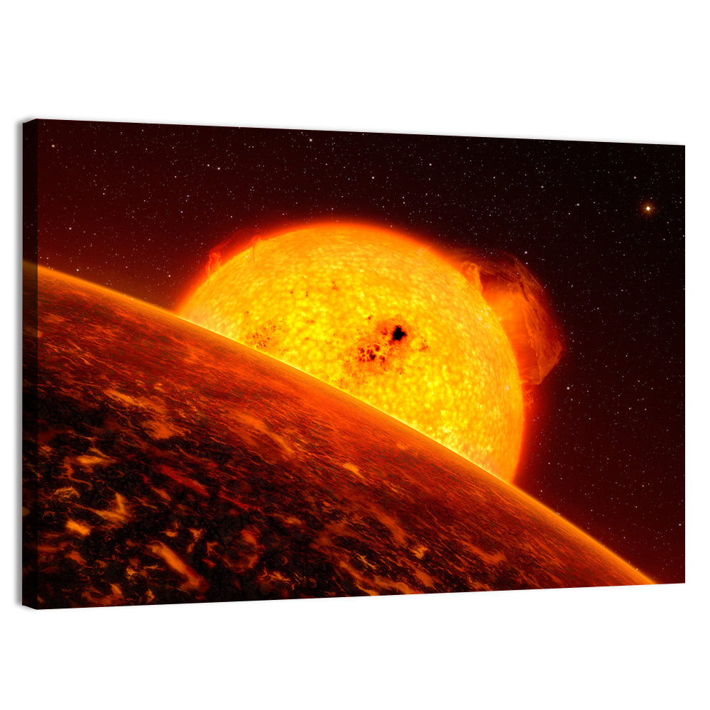 Red Sun From Space Wall Art