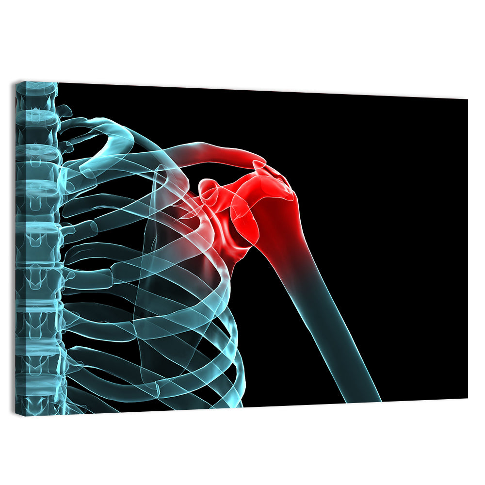 Lateral Shoulder X-ray Wall Art, canvas print, landscape
