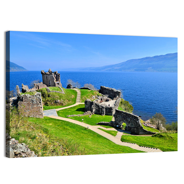 Urquhart Castle Ruins Wall Art as a canvas print