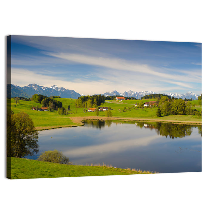 Bavarian Mountain Lake Wall Art as a canvas print
