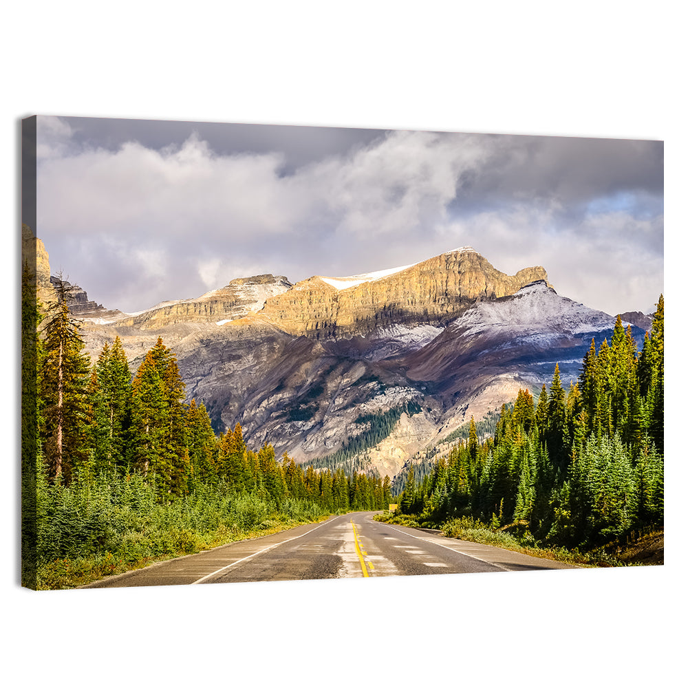 Road on Icefields Parkway Wall Art, canvas print, landscape