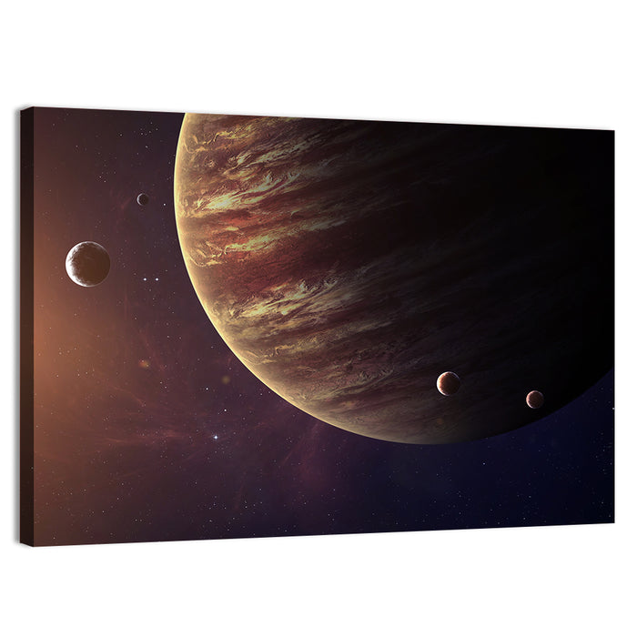 Jupiter from Space Wall Art as a canvas print