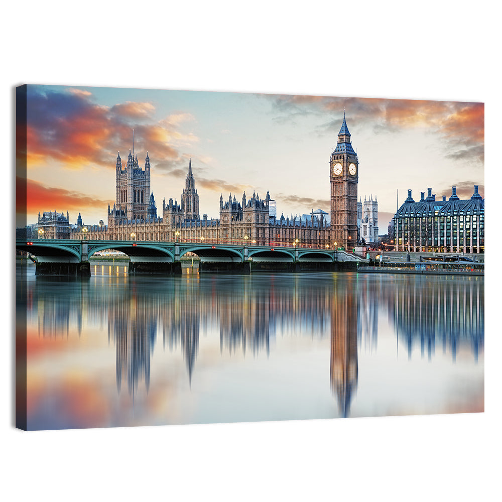 Big Ben and Palace of Westminster Wall Art, canvas print, landscape