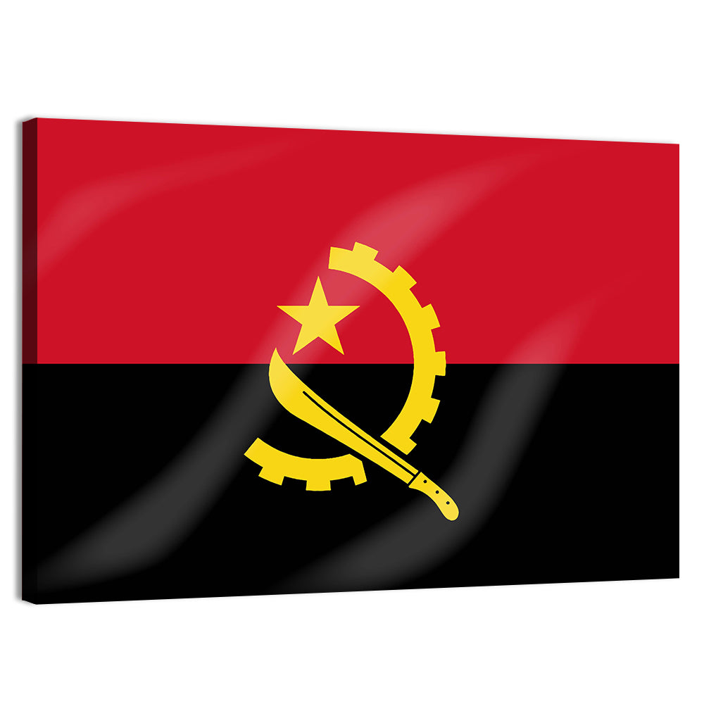 Flag of Angola Wall Art, canvas print, landscape