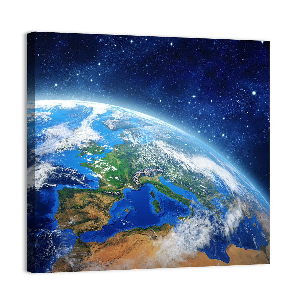 Planet Earth In Outer Space Wall Art