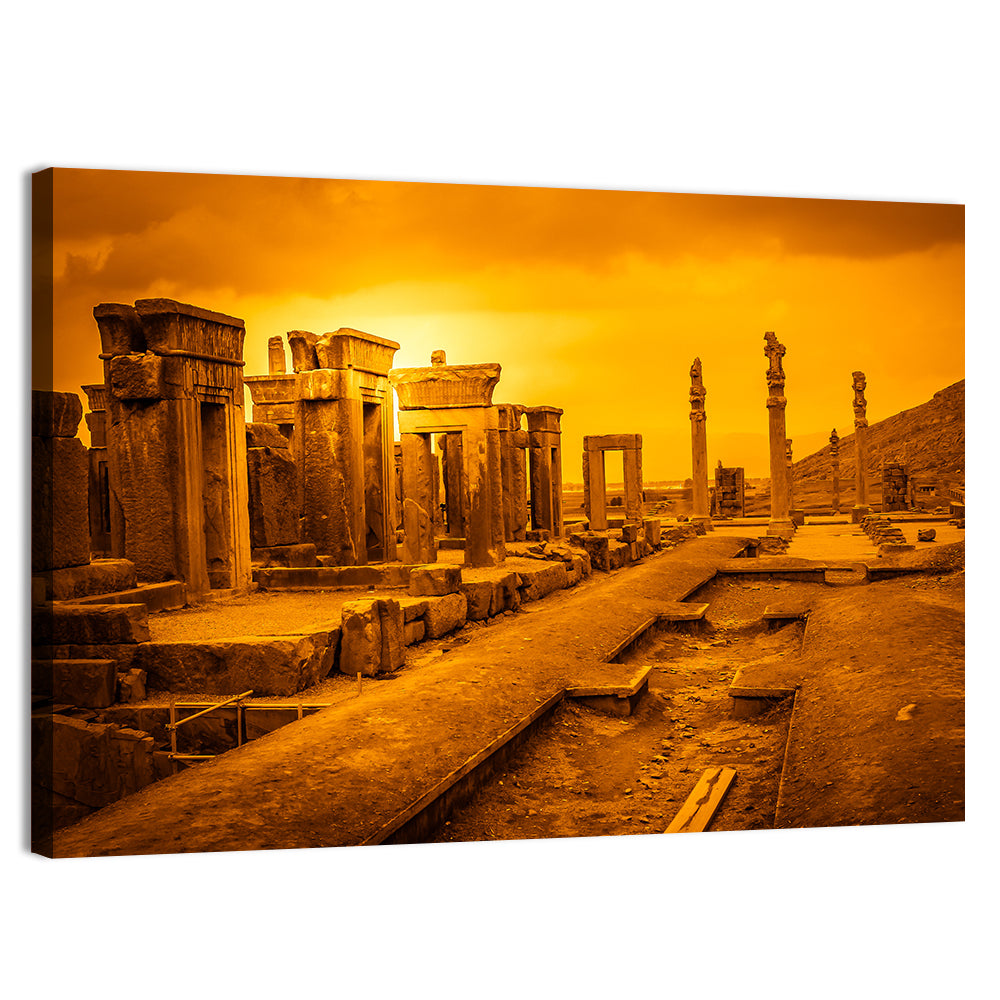 Ruins Of Ancient City Persepolis In Iran Wall Art