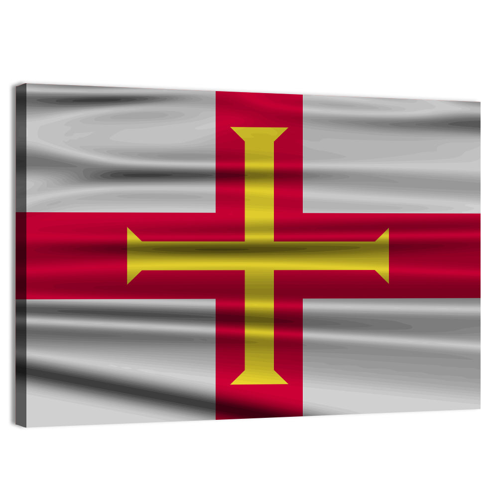 Guernsey Flag Wall Art, canvas print, landscape