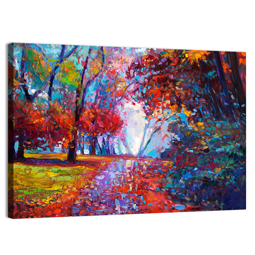 Autumn Forest Path Wall Art, canvas print, landscape