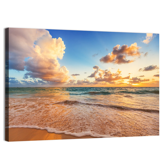 Caribbean Sunset Cloudscape Wall Art as a canvas print