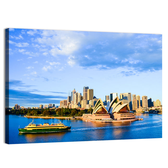 Sydney Opera House Harbor View Wall Art as a canvas print