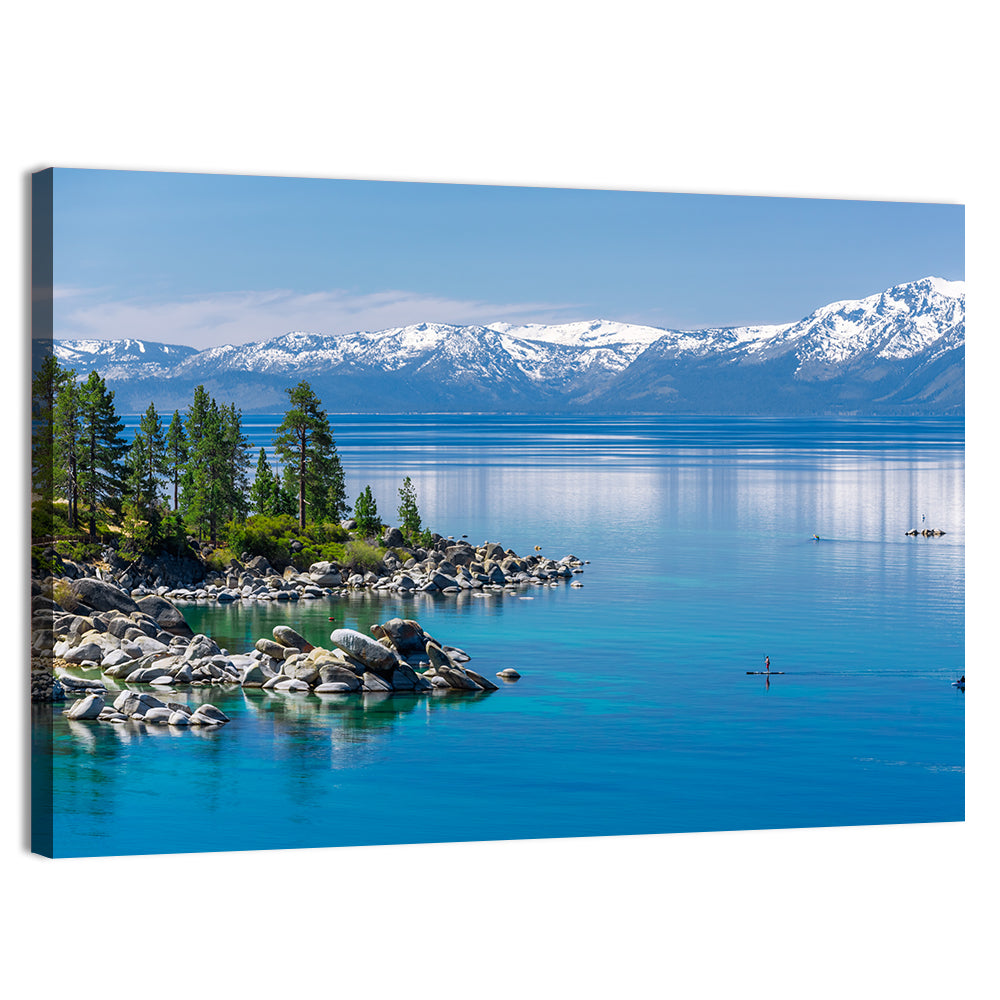 Lake Tahoe Shoreline View Wall Art, canvas print, landscape