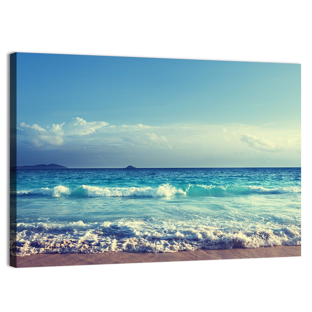 Seychelles Shoreline Wall Art, canvas print, landscape