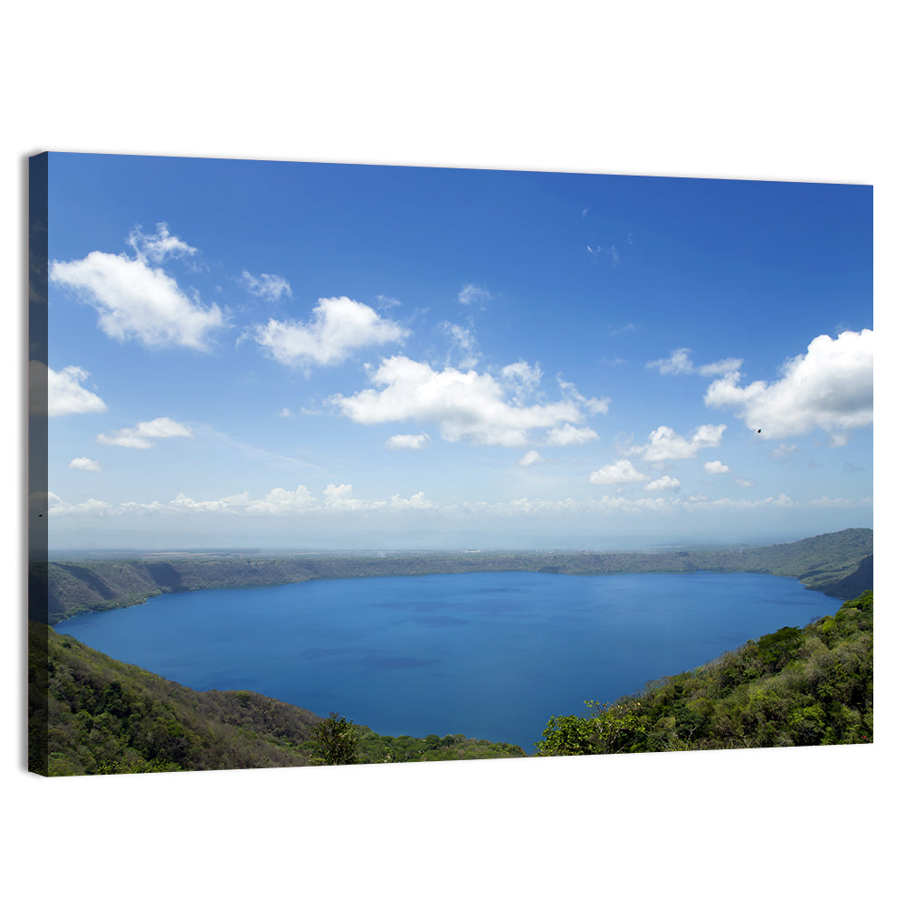 Serene Apoyo Crater Lake Wall Art, canvas print, landscape