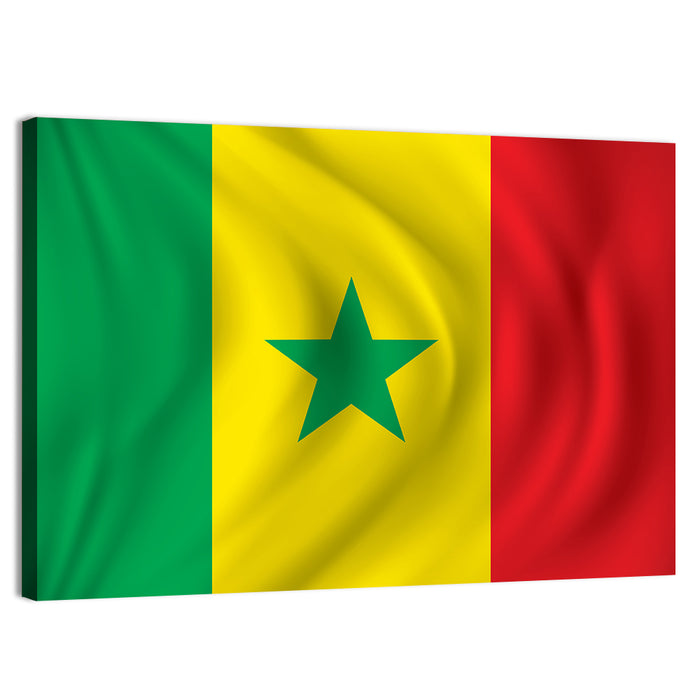 Flag of Senegal Wall Art as a canvas print