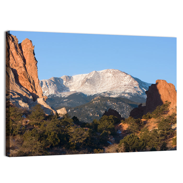 Pikes Peak Sunrise, Garden of the Gods Wall Art as a canvas print