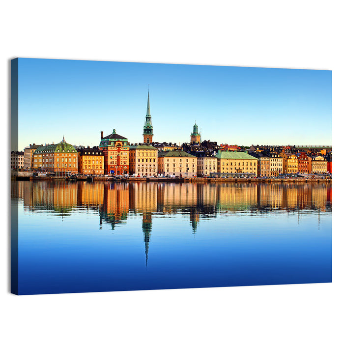 Stockholm Gamla Stan Skyline Wall Art as a canvas print