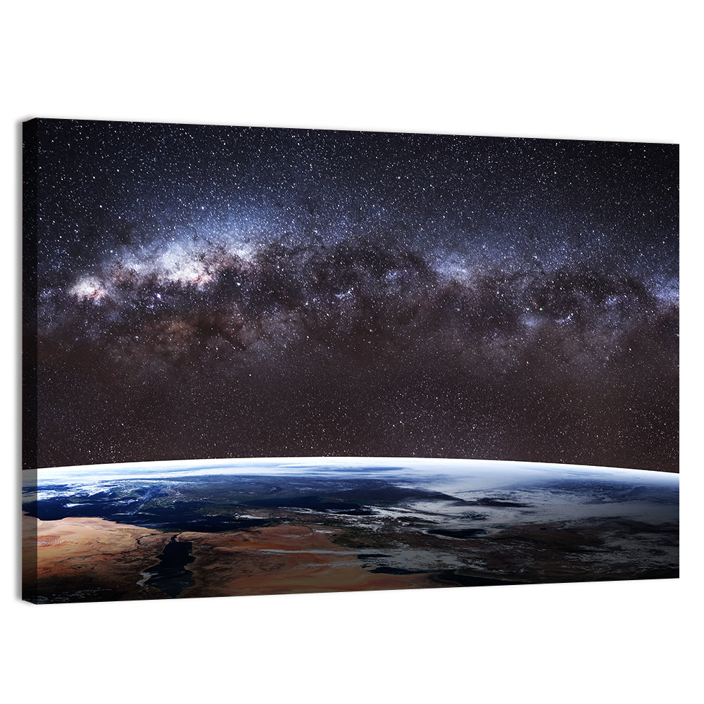 Earth from Space Wall Art, canvas print, landscape