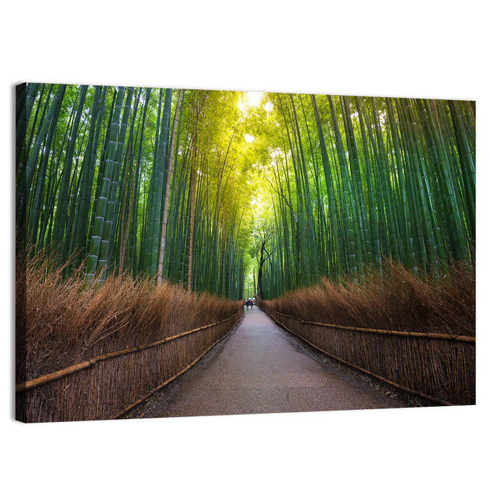 Kyoto Bamboo Forest Wall Art as a canvas print