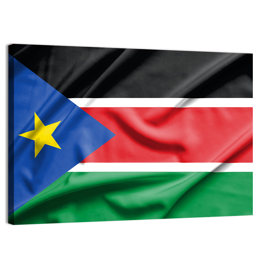 South Sudan Flag Wall Art, canvas print, landscape