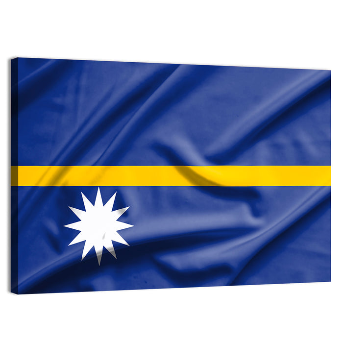 Flag of Nauru Wall Art as a canvas print