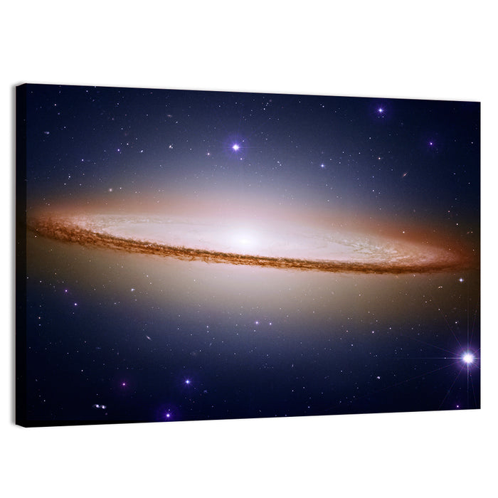 Sombrero Galaxy Wall Art as a canvas print