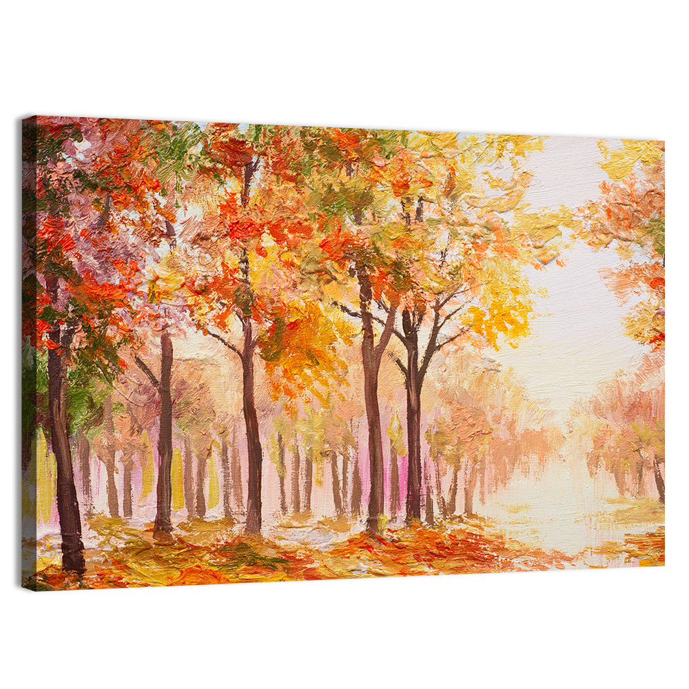 Colorful Autumn Forest Wall Art, canvas print, landscape