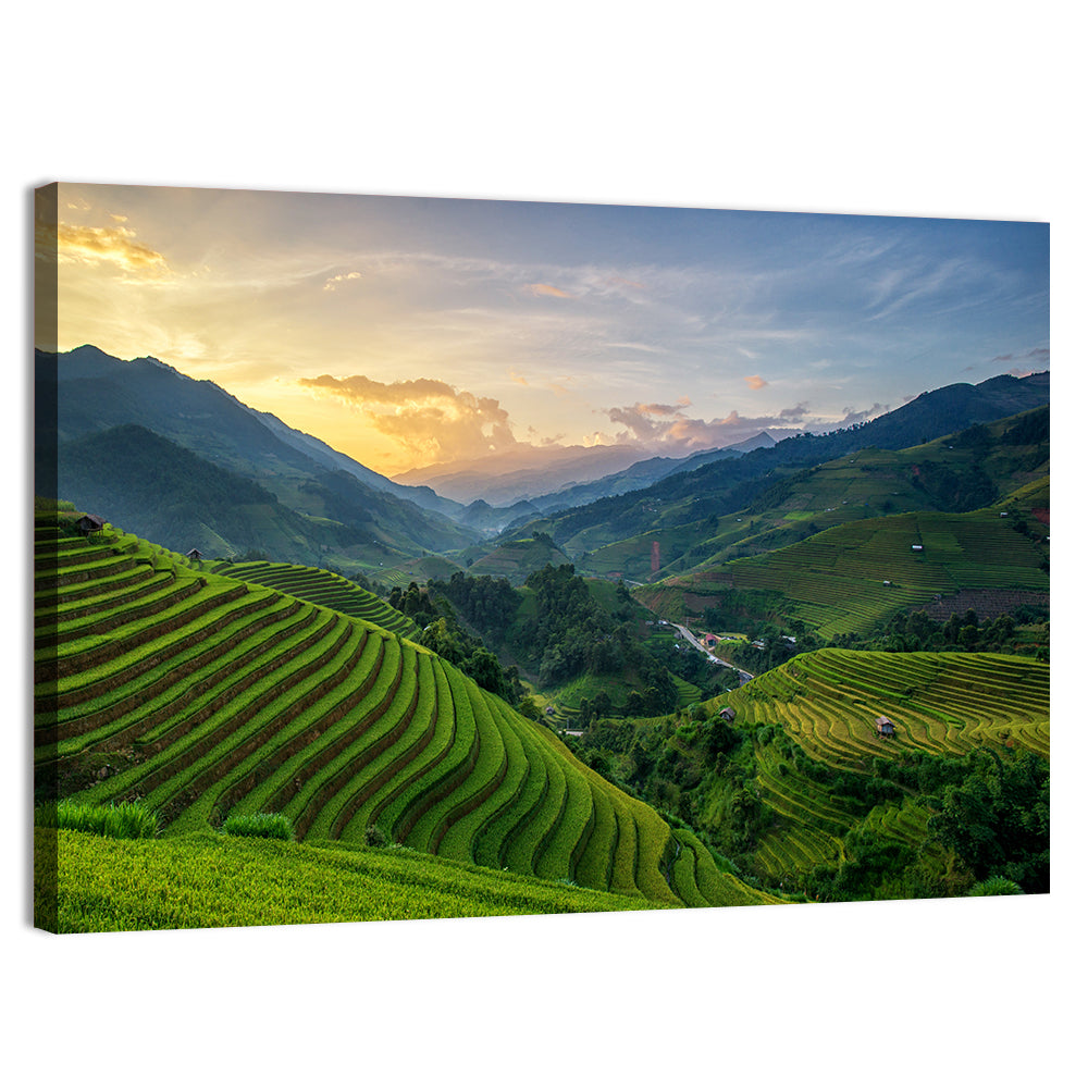 Vietnam Terraced Rice Fields Wall Art, canvas print, landscape