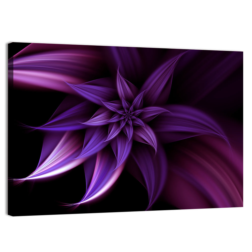 Elegant Purple Spiral Blossom Wall Art, canvas print, landscape