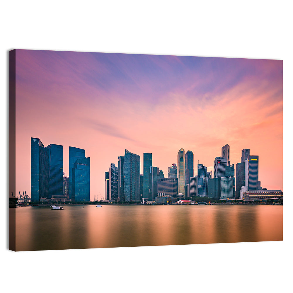 Marina Bay Singapore Skyline Wall Art, canvas print, landscape