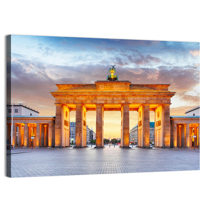 Brandenburg Gate at Night Wall Art as a canvas print