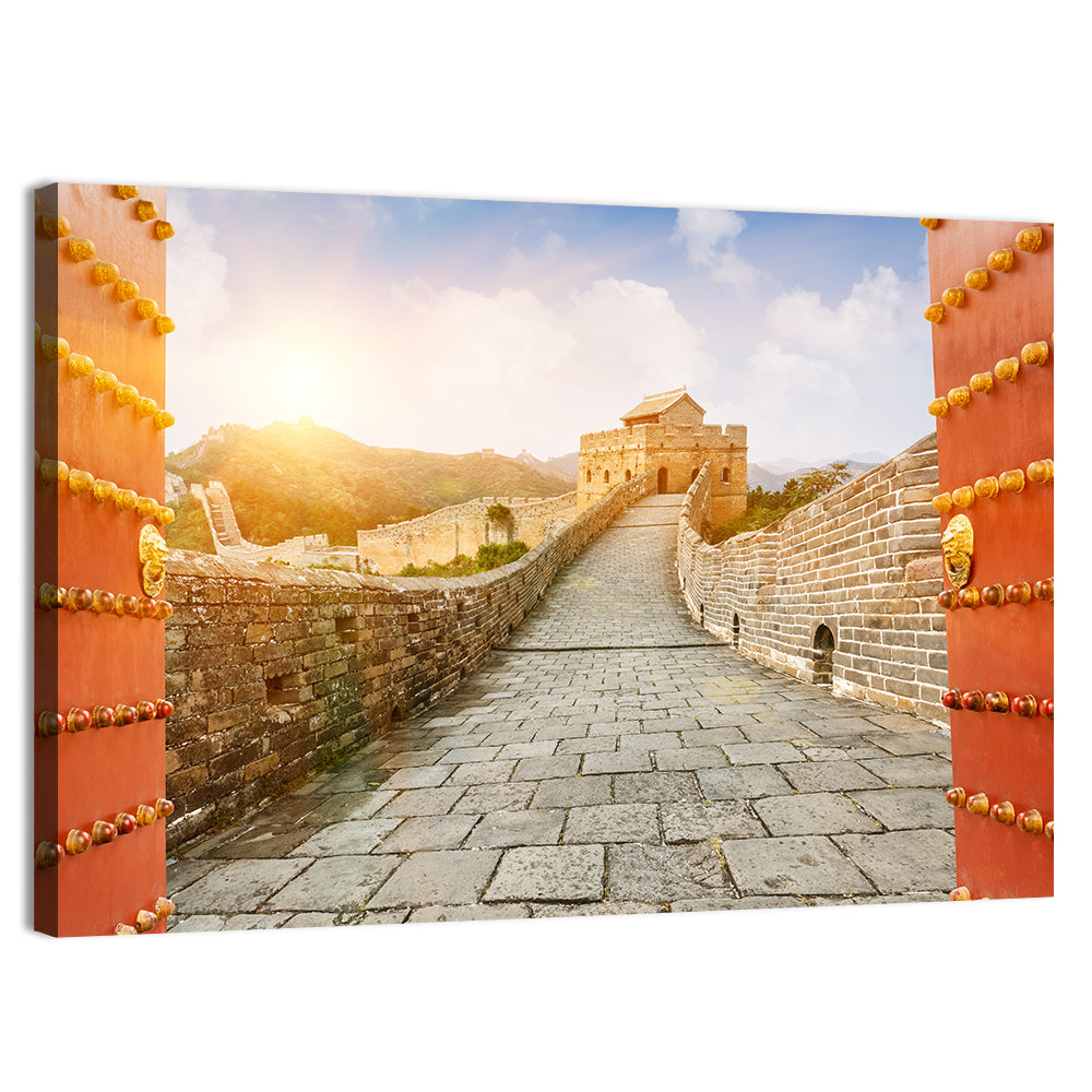 The Great Wall In The Sunset Wall Art