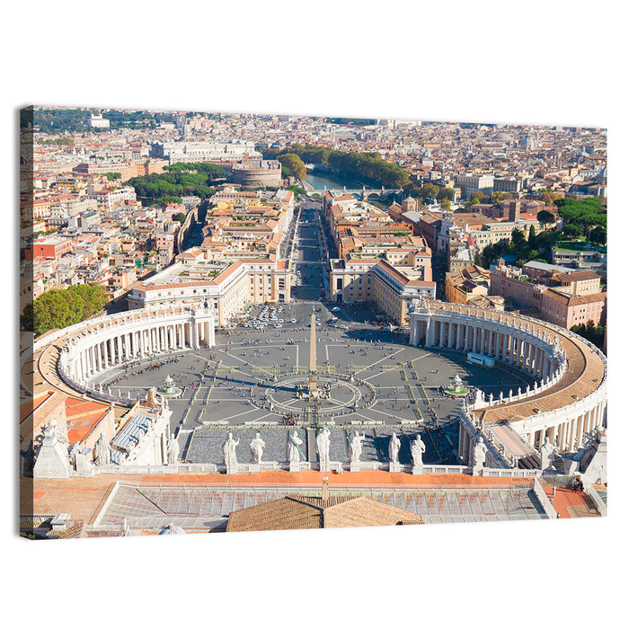 St. Peter's Square, Vatican City Wall Art as a canvas print
