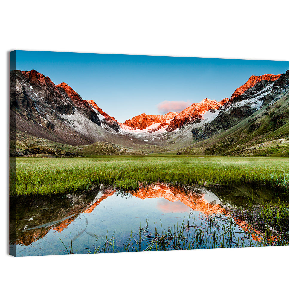 Peaks Mirroring In Lake Austria Wall Art