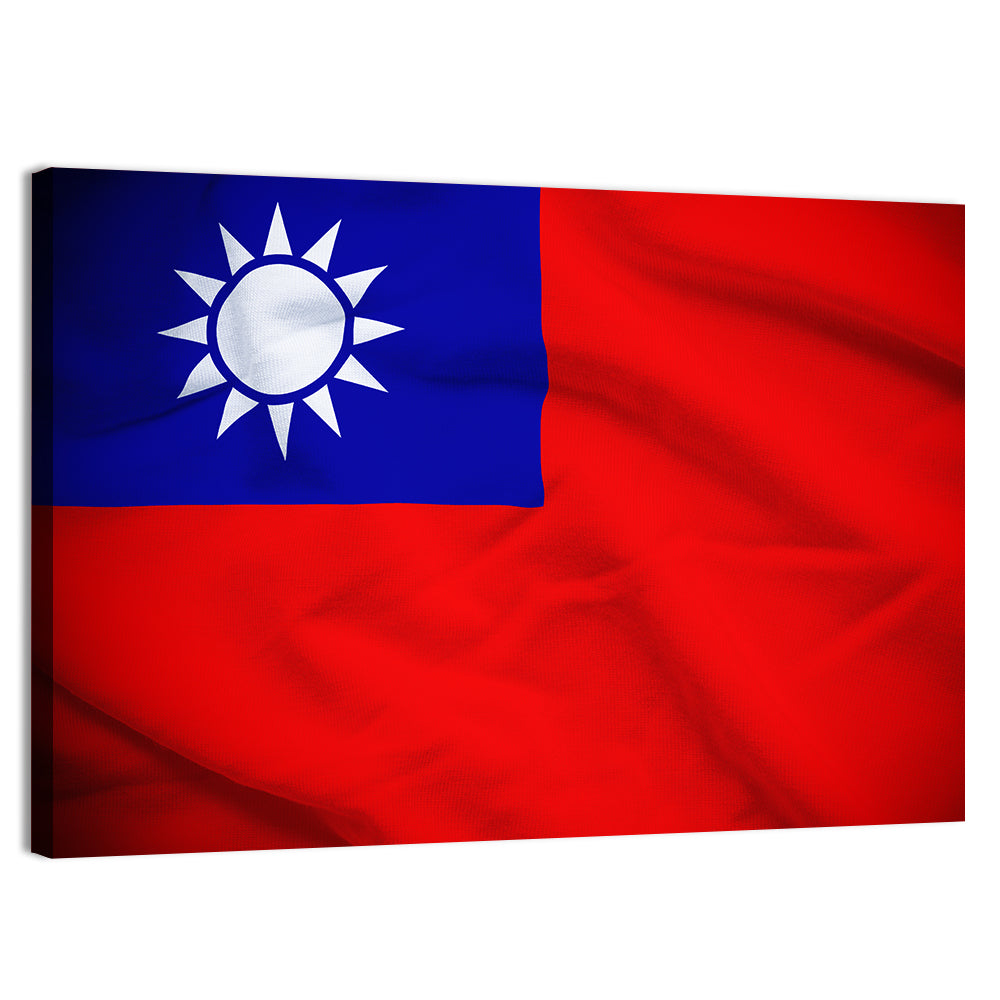 Taiwan National Flag Wall Art, canvas print, landscape